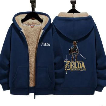Zelda Boys Girls Kid's Winter Sherpa Lined Zip Up Sweatshirt Jacket Hoodie 6